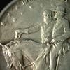 Vintage silver coin detail