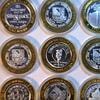 Casino and commemorative silver tokens
