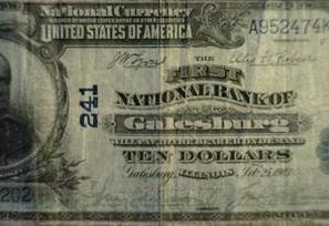 First National Bank of Galesburg ten dollar note